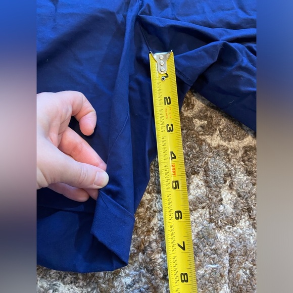 Women’s Mid Rise Stretch Navy Blue Shorts 16 7” Inseam Summer Chino Cotton New - Picture 6 of 8